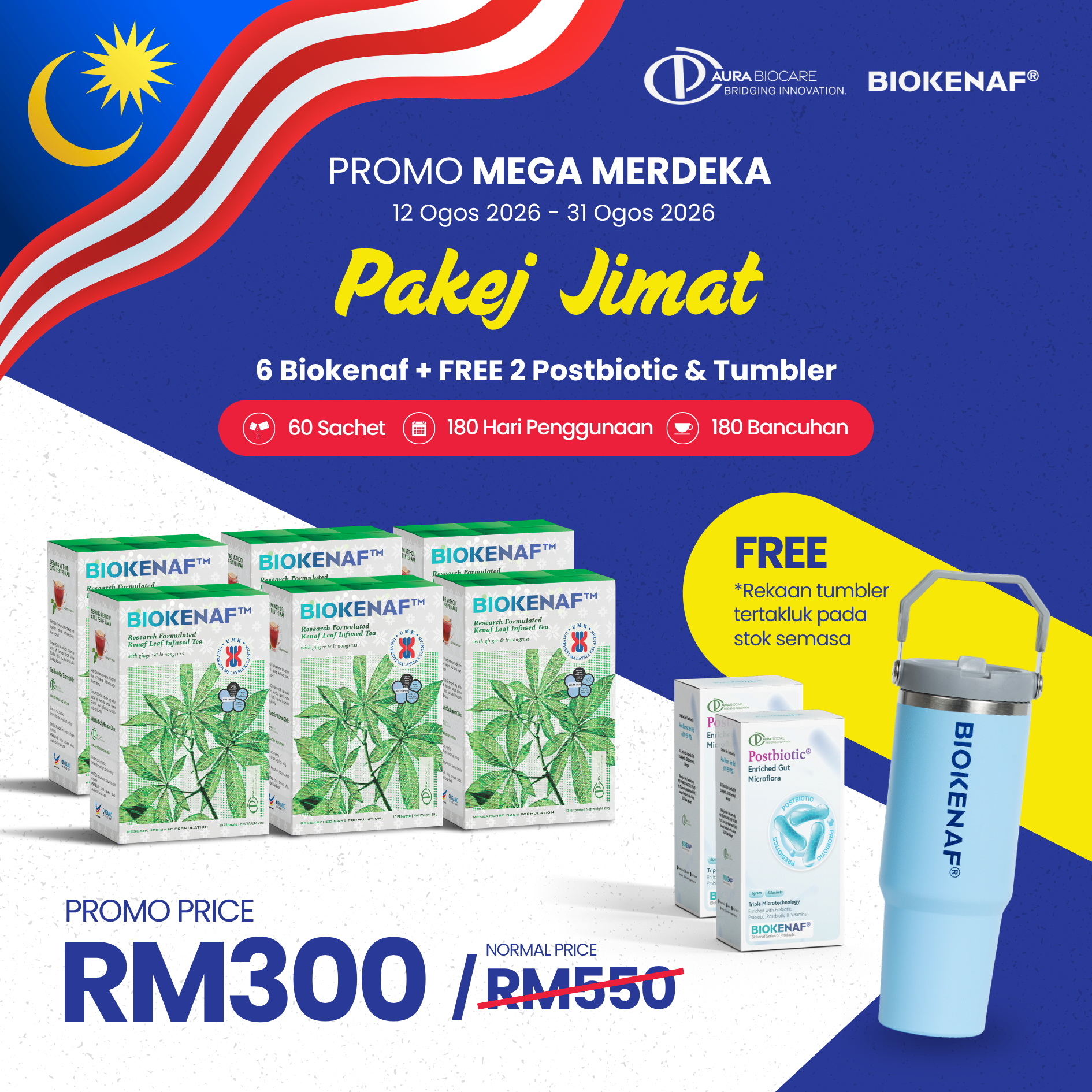 Pakej Jimat Biokenaf — Promo Mega Merdeka