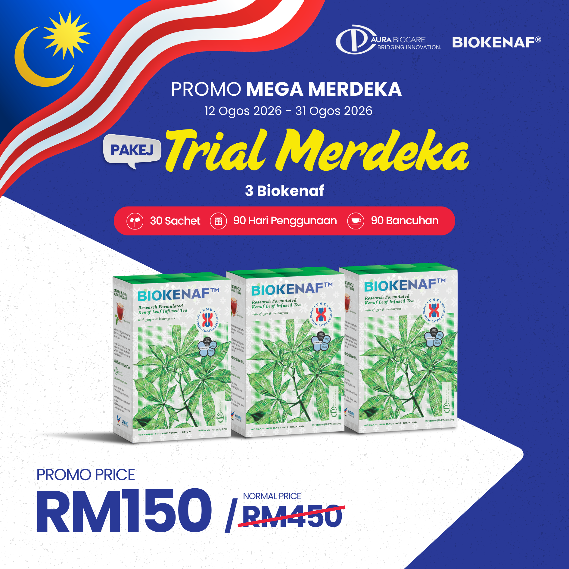 Pakej Trial Merdeka (3 Biokenaf)