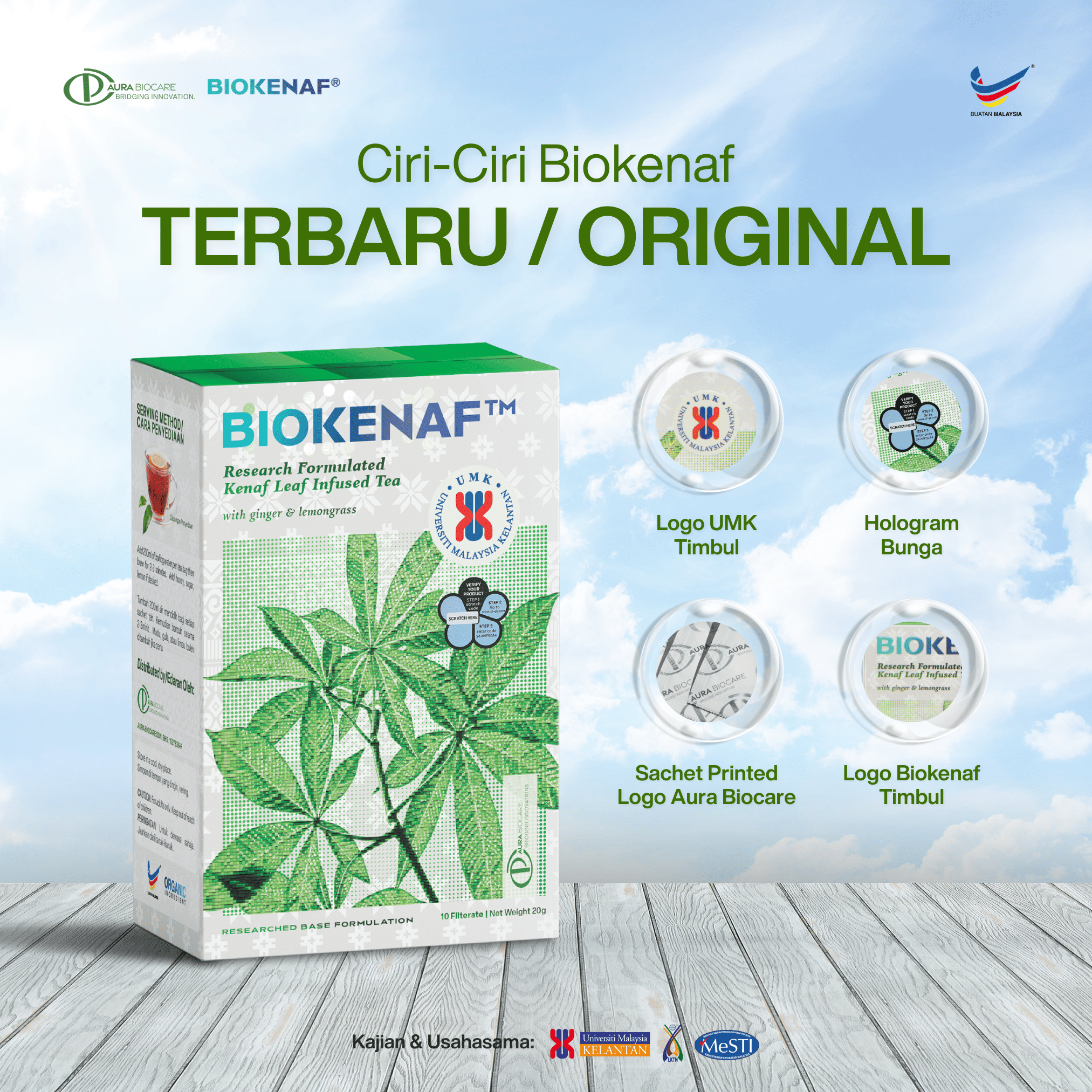 Ciri Biokenaf terbaru yang asli