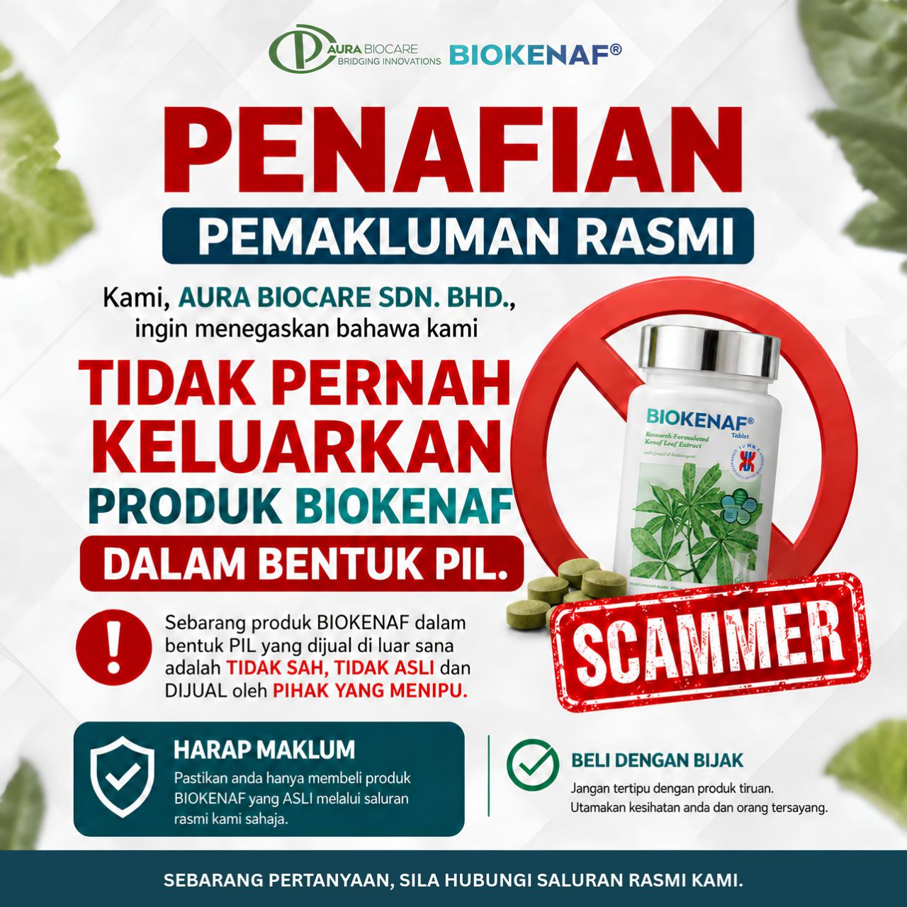 Memo rasmi amaran produk tiruan Biokenaf