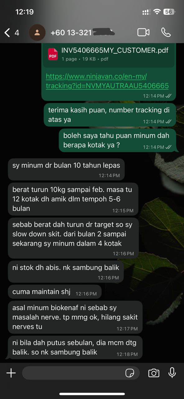Testimoni WhatsApp pengguna