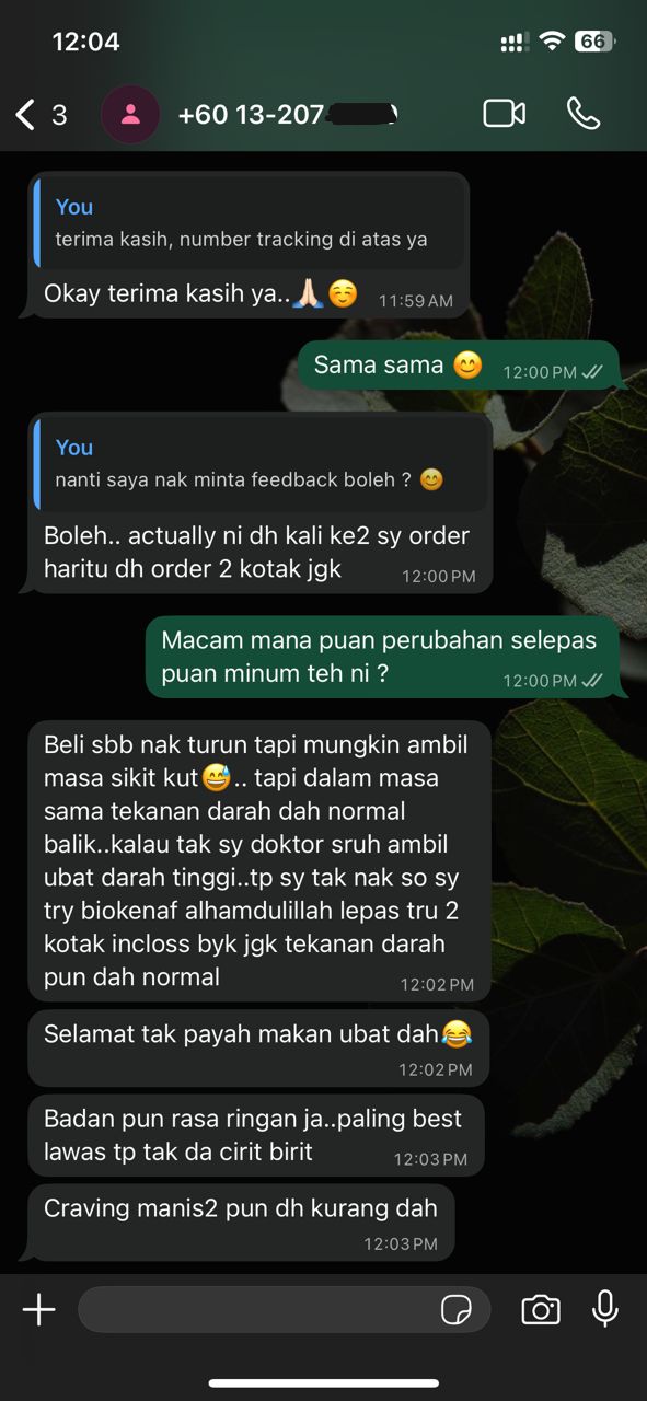 Testimoni WhatsApp pengguna