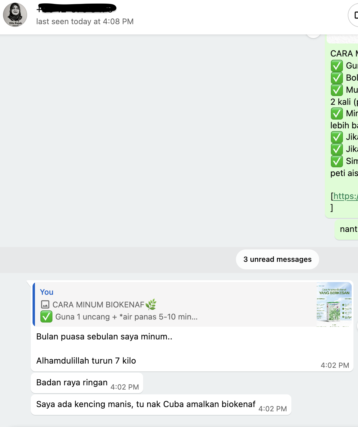 Testimoni turun 7kg badan ringan
